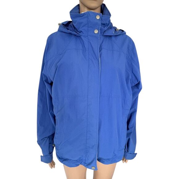 L.L. Bean Outdoor Hiking Gorpcore Windbreaker Jacket Retro 90s Style Blue M - Picture 1 of 10